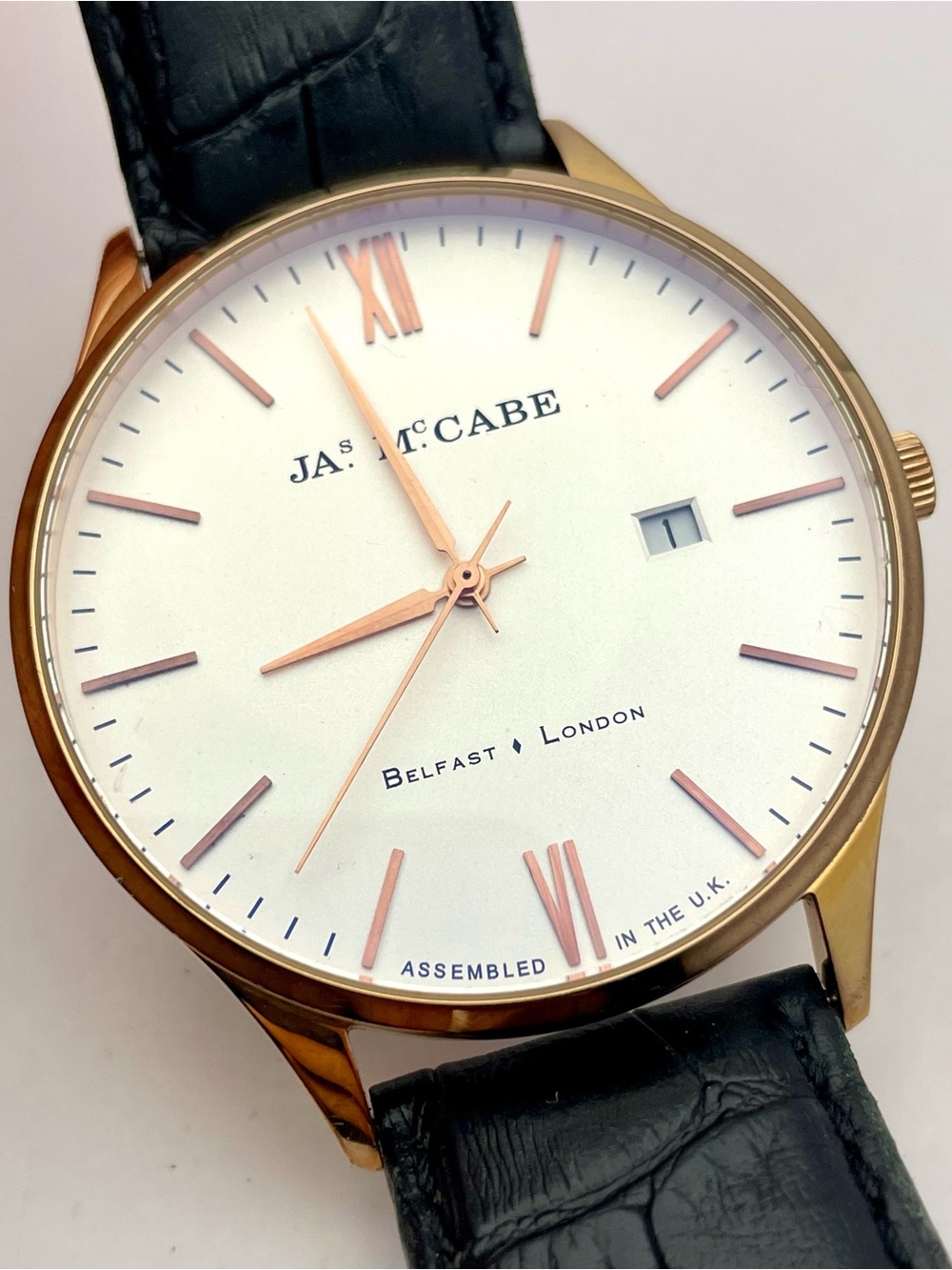 Amazing James McCabe London Slim 43mm Casual Dress Men’s Watch - New Battery